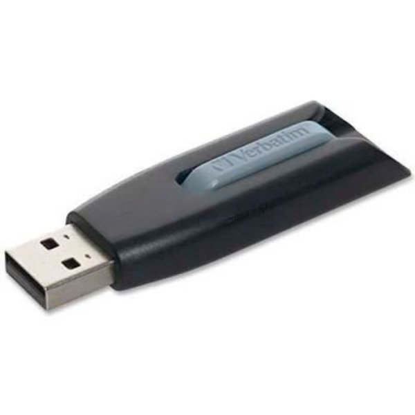 Verbatim Americas Verbatim® 49171 Store 'n' Go V3 USB 3.0 Flash Drive, 8 GB, Gray 49171